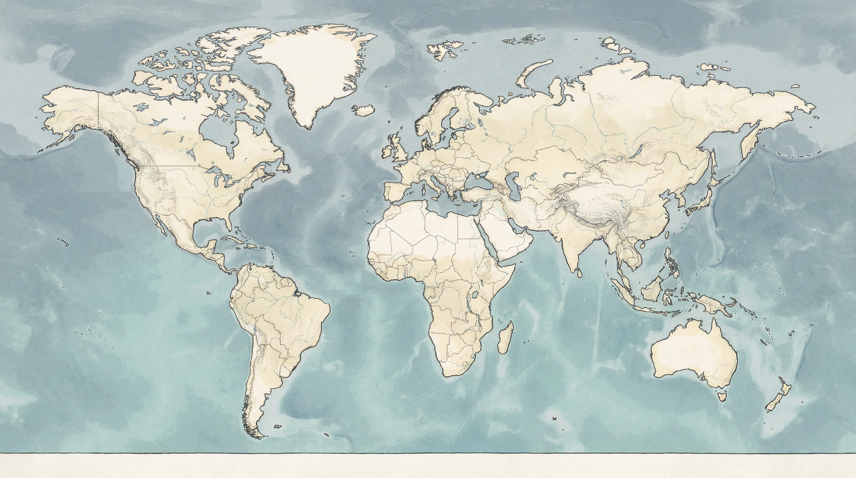 Географическая карта мира, 1920x1080